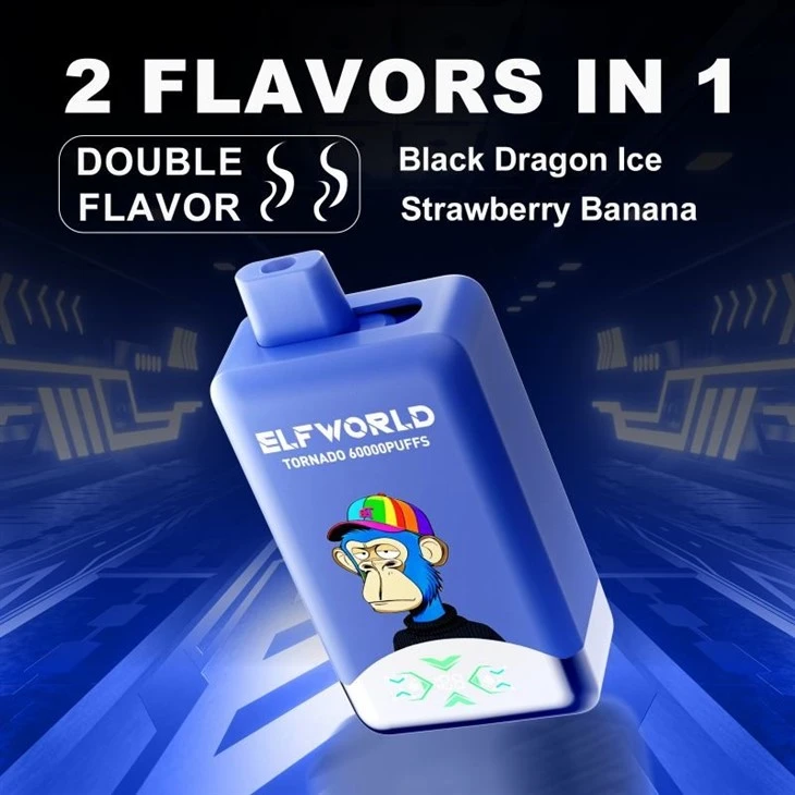E40 Black Dragon Ice+Strawberry Banana_ELFWORLD TORNADO 60000