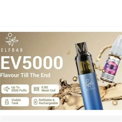 Η ELFBAR λανσάρει ένα επαναγεμιζόμενο ηλεκτρονικό τσιγάρο EV5000 στο Ηνωμένο ...