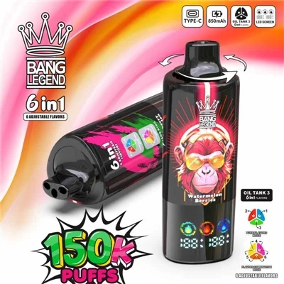 BANG LEGEND 150K Μίας χρήσης Ε-Τσιγάρο: Μια εμβληματική καινοτόμος εμπειρία μ...
