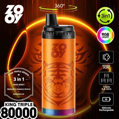 ZOOY KING 3-σε-1 80000 Puff Μίας χρήσης Ε-τσιγάρο: Θέτοντας ένα νέο πρότυπο β...