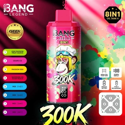 Bang Legend 300000: Ξεκλειδώστε μια νέα εμπειρία ηλεκτρονικού τσιγάρου, απολα...
