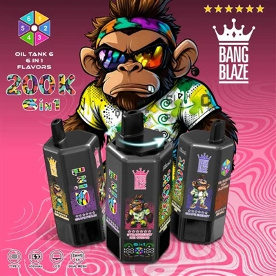 BANG BLAZE 200K 6in1: Ένα ραβδί στο χέρι, έξι γεύσεις για να διαλέξετε, καπνί...