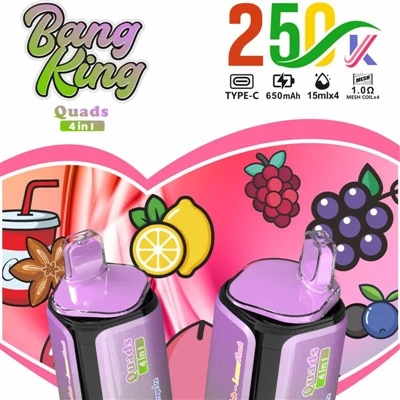 BANG KING Quads 4IN1 250000: Μια ολοκαίνουργια εμπειρία στα Premium E-τσιγάρα...