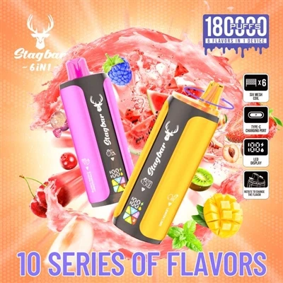 StagBar 6in1 180K Puffs Vape: Όταν τα E-τσιγάρα δεν είναι πλέον μονότονα, αλλ...