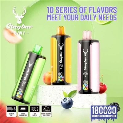 Stag Bar 6in1 180K: Όταν τα E-τσιγάρα μιας χρήσης αρχίζουν να γίνονται «παιχν...