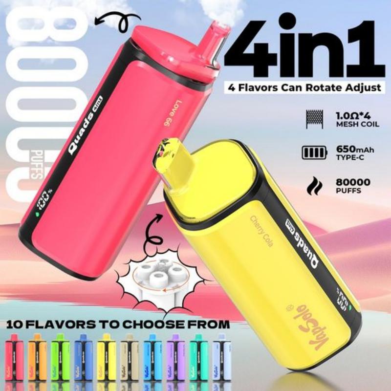 Vapsolo-Quads-4-in-1-Vaper-Recargable-Wholesale-E-Cigarettes-Vape-EU-Stock-Smart-Ecig-Vapes-80000-Puffvapsolo 80K