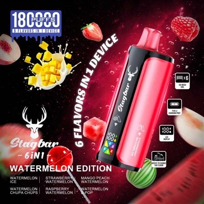 StagBar 6 ιντσών1 180K Puffs Vape