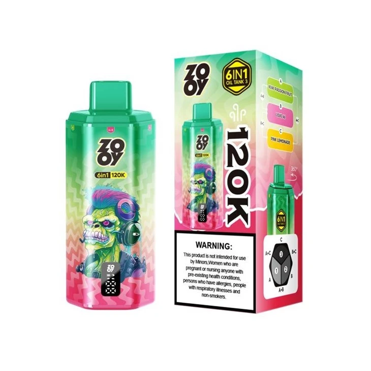 ZOOY VAPE 6 IN 1 120K PUFFS high quality ZOOY VAPE 6 IN 1 120K PUFFS high quality